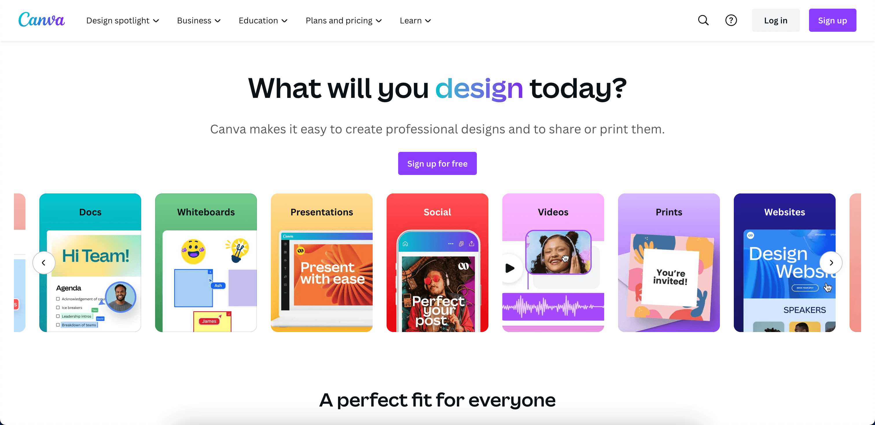 Canva website screenshot