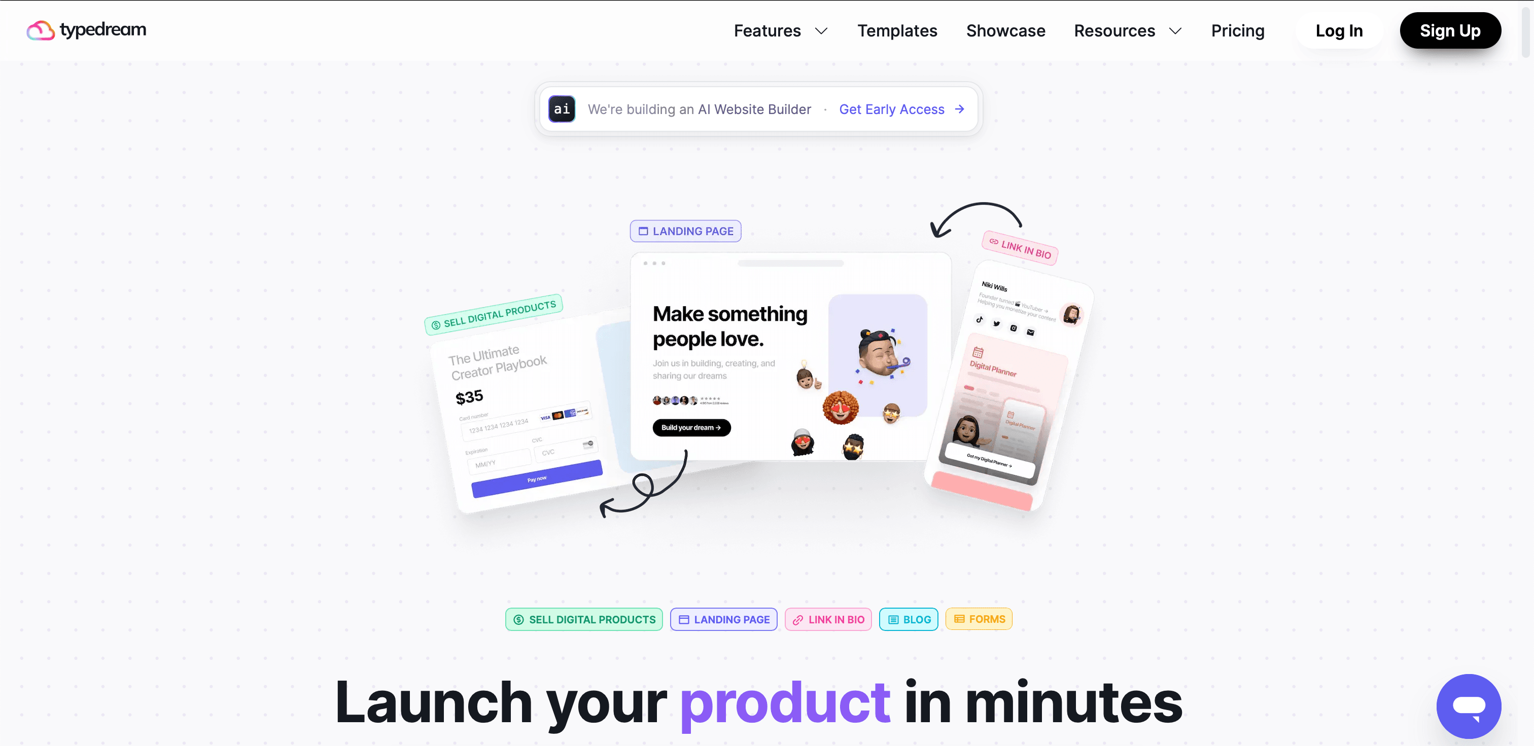 Typedream website screenshot